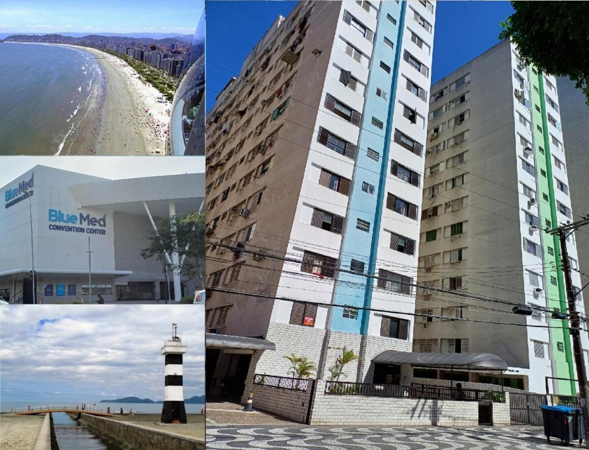 Kitnet Simples Na Ponta Da Praia ,Santos, A Uma Quadra Da Praia, Proximo Ao Aquario Kültér fotó